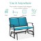 Best Choice Products 2-Person Outdoor Swing Glider, Steel Patio Loveseat, Bench Rocker w/ Armrests